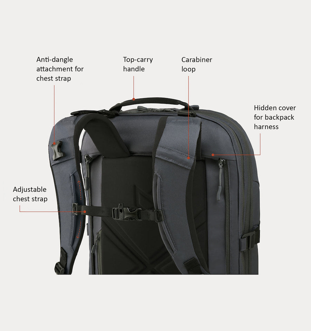 Minaal 16" Carry-on 3.0 Laptop Backpack 35L - Vancouver Grey