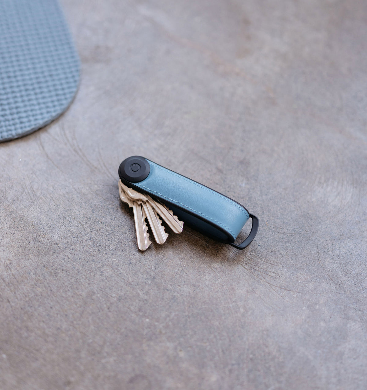 Orbitkey Hybrid Leather Key Organiser - Lake Blue