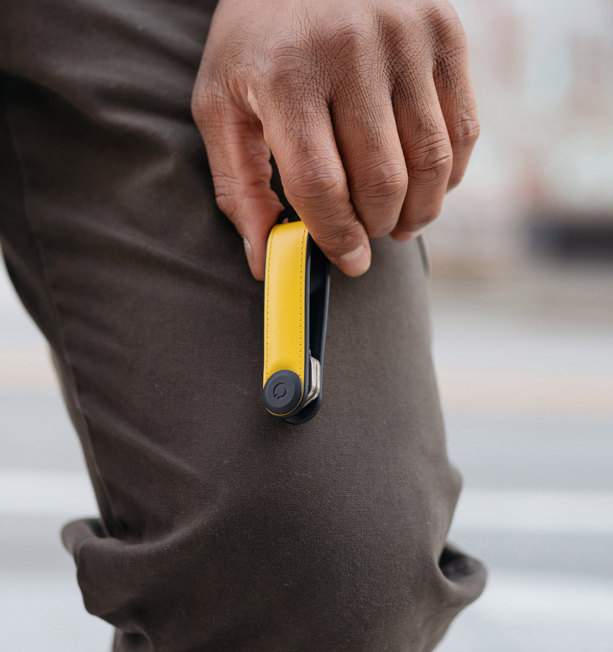 Orbitkey Hybrid Leather Key Organiser - Sollar Yellow