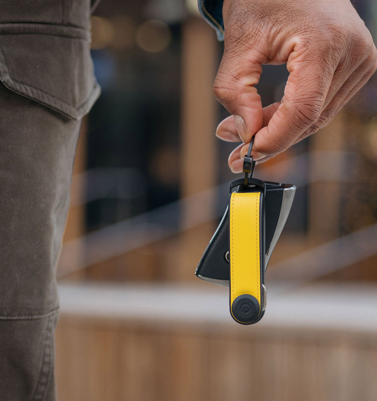 Orbitkey Hybrid Leather Key Organiser - Sollar Yellow