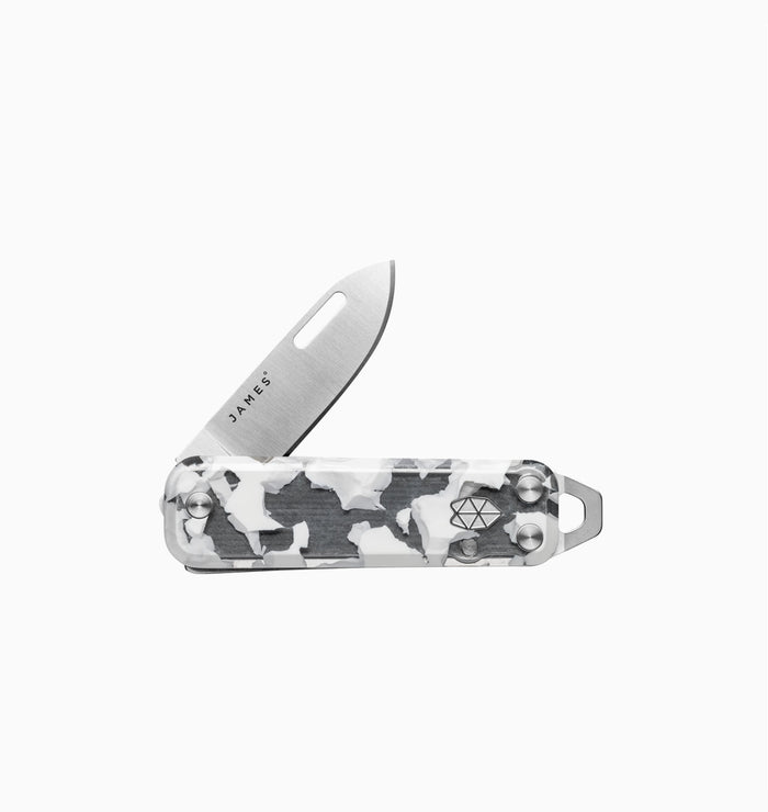 The James Brand - The Elko Utility Knife - Arctic Tortoise + Stainless