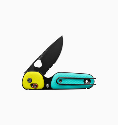 The James Brand - The Redstone Knife - Turquoise + Neon - Serrated